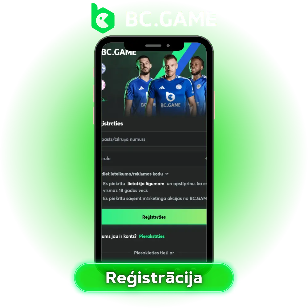 BC.Game Reģistrācija